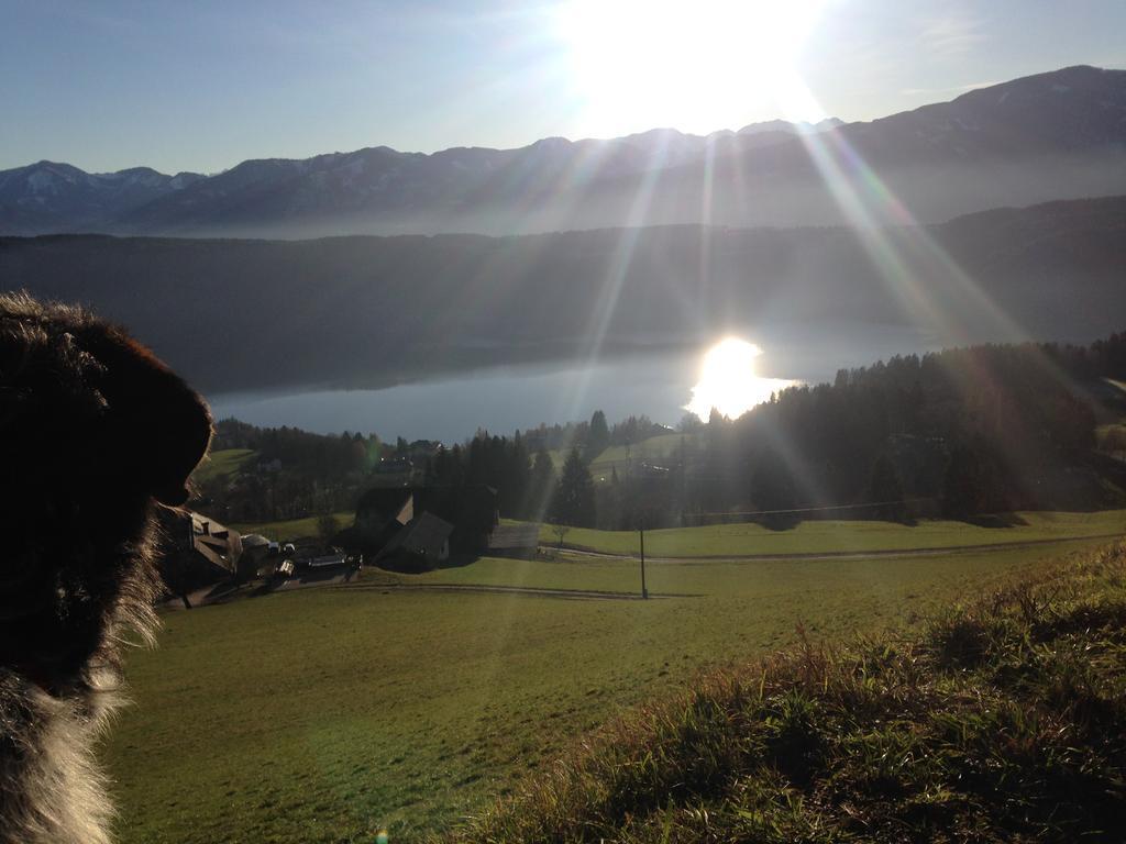 Hunde und Kinder sind in der Gartenwohnung Gretl mit Biotop in Seenähe herzlich willkommen Seeboden am Millstätter See Exterior foto